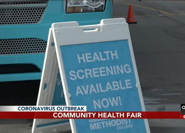 Sign that says Health Screening Available Now