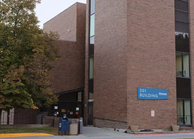 Photo of the 201 Building, located on the Methodist Jennie Edmundson Hospital campus in Council Bluffs, IA.